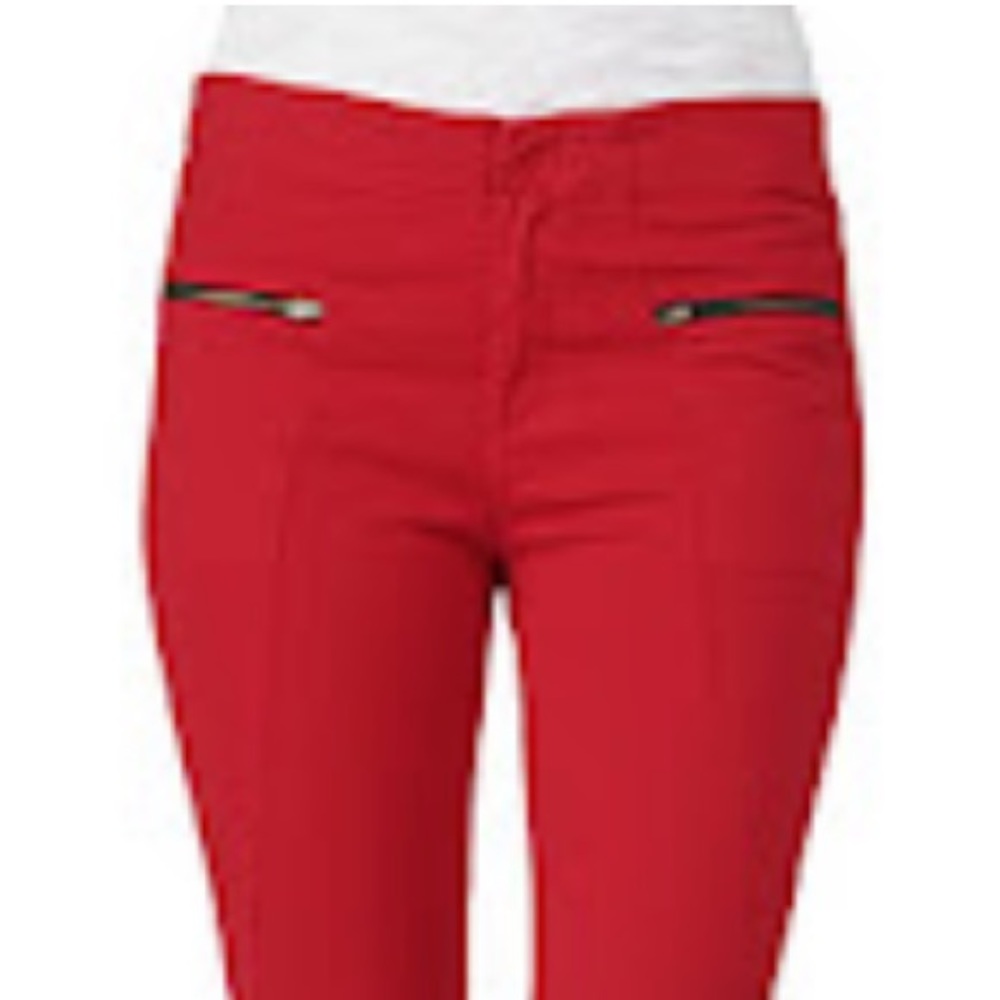 rag & bone‎ RED Jeans Skinny Zipper Pockets Retail $198 Women’s Size 27 - Picture 2 of 16
